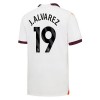 Maillot de Supporter Manchester City J. Alvarez 19 Extérieur 2023-24 Pour Enfant